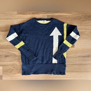 Lisa Todd Anthropologie Arrow Intarsia Cotton Sweater Small